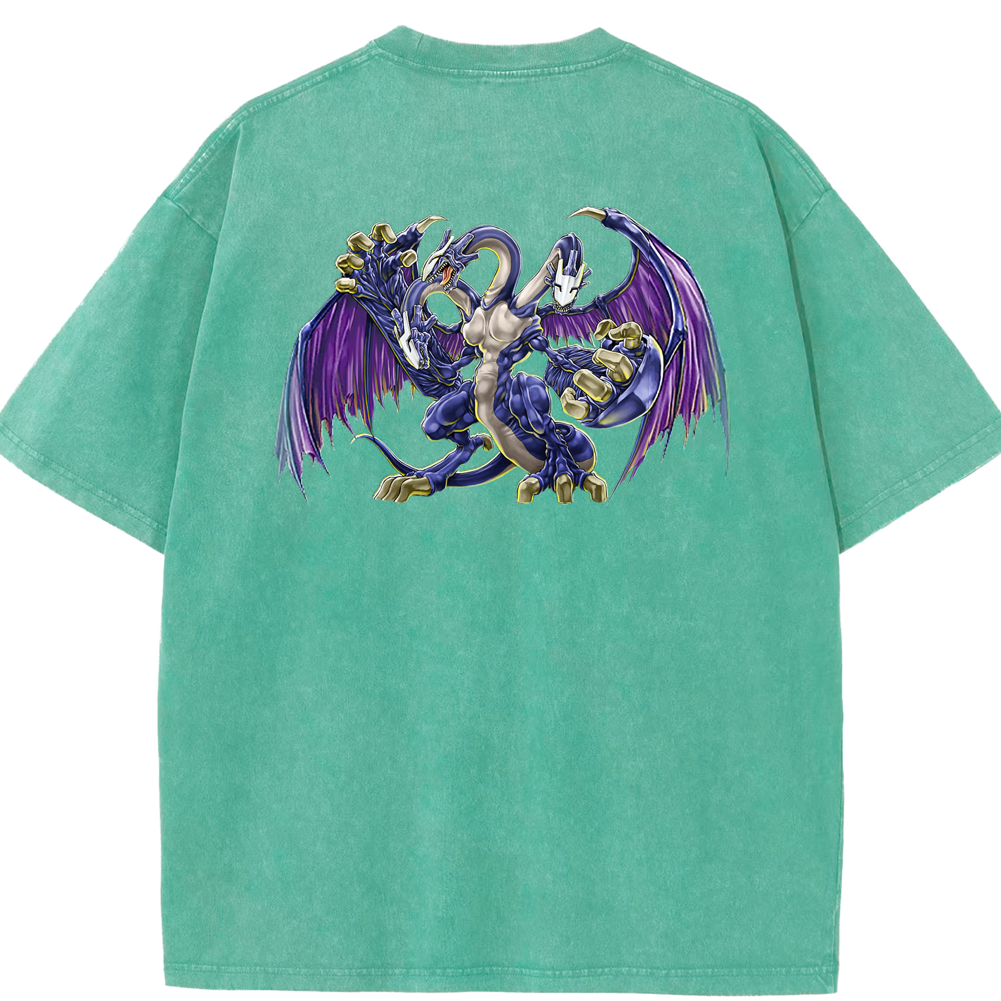（画像用） 遊☆戯☆王 Yu-Gi-Oh! 綿100% ヴィンテージ風 半袖Tシャツ（背面プリント）
